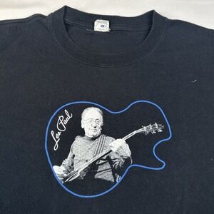 Vtg 90s Les Paul T Shirt XXL Black Live Iridium Jazz Club New York Tour Concert